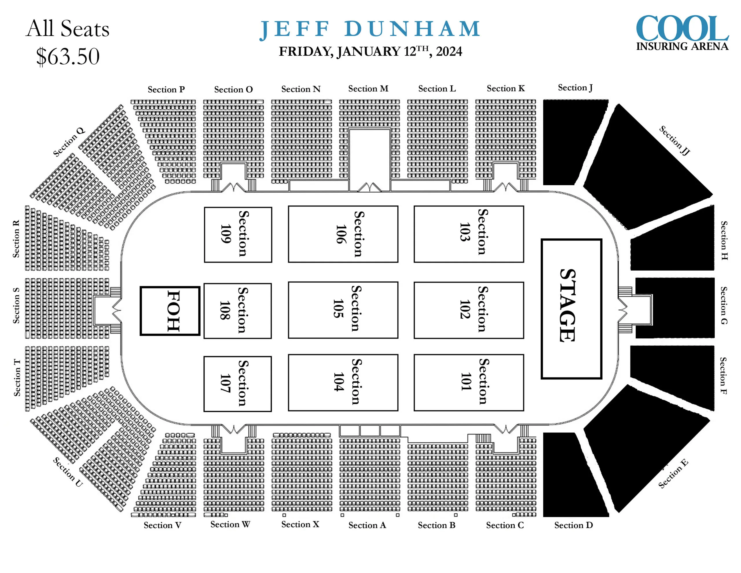 Jeff Dunham 2024 Sell Map